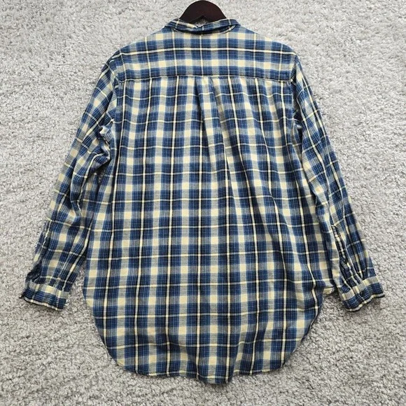 Denim & Supply Womens Plaid Button Up Shirt Blue Size Large Long Sleeve Casual - Picture 8 of 12